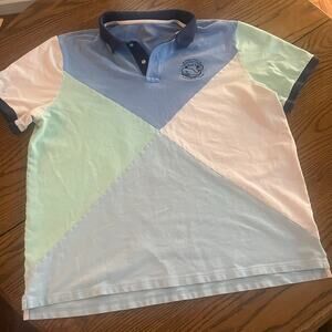 VINEYARD VINES 2017 KENTUCKY DERBY Mens POLO Shirt Sz XL Pastel Color Block